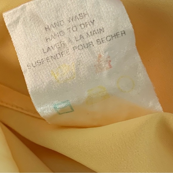 Vintage Cleo Blouse Women’s Size 12 Yellow Button Up Retro 2000s Classic - Picture 9 of 10